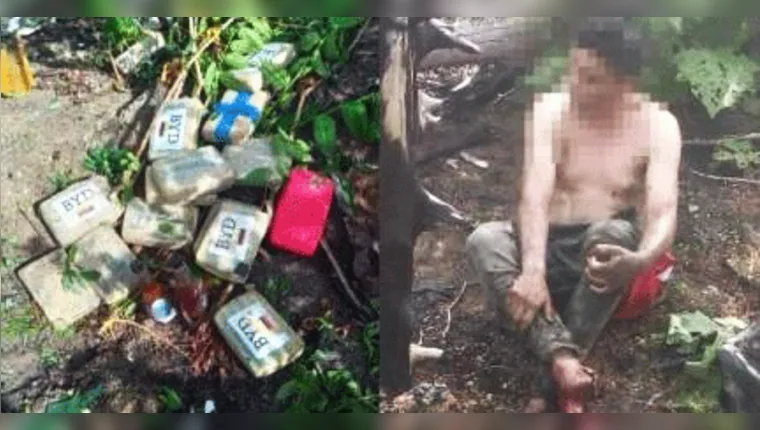 Dois suspeitos e a carga de entorpecentes foram escoltados sob custódia até a cidade de Alta Floresta, no Mato Grosso. | Reprodução/Redes Sociais