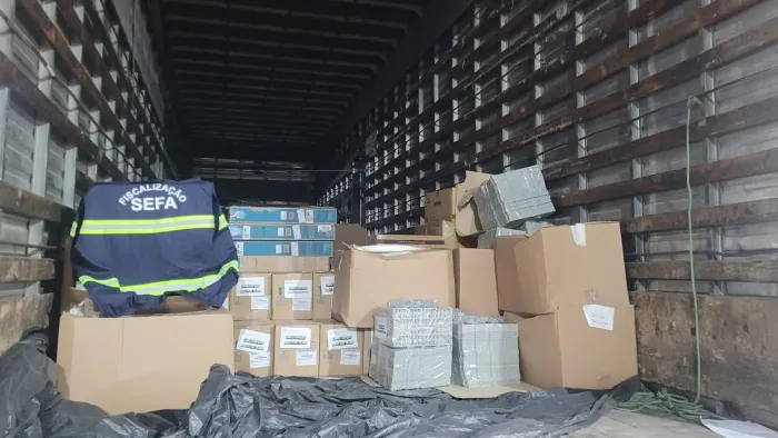 Sefa apreende caminhão e equipamentos eletrônicos no nordeste do Pará