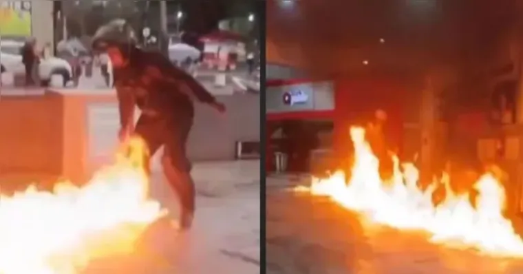 Homem incendeia posto após alegar ter recebido gasolina adulterada