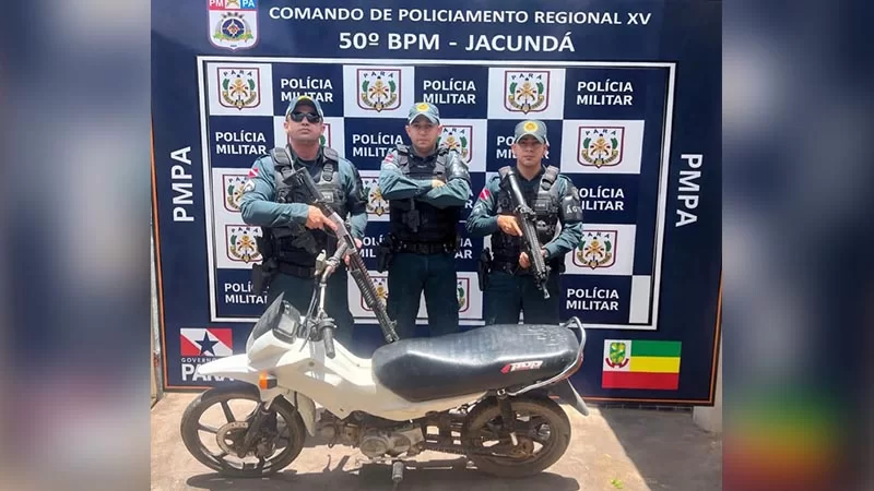 Polícia Militar recupera em Jacundá motocicleta furtada em 2019