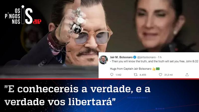 Bolsonaro manda abraço para Johnny Depp após sentença favorável ao ator